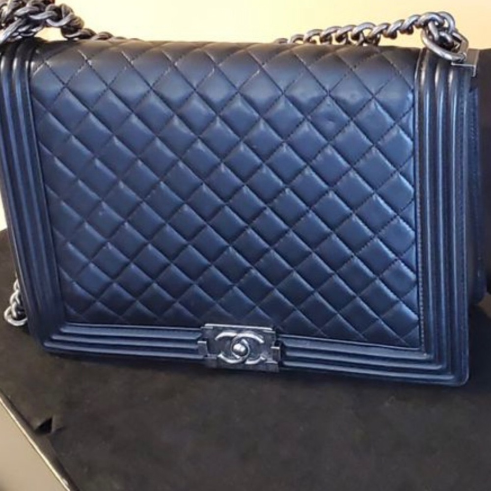 Chanel Large 100% Authentic Quilted Boy Bag